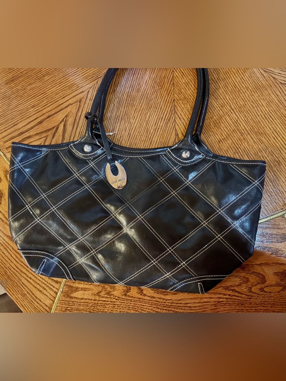 Nine West Black & White Tote